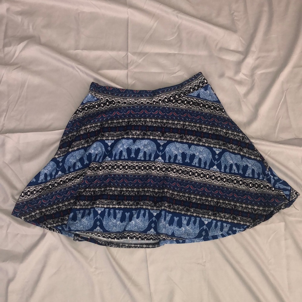 Rue21 Blue Elephant Skater Skirt